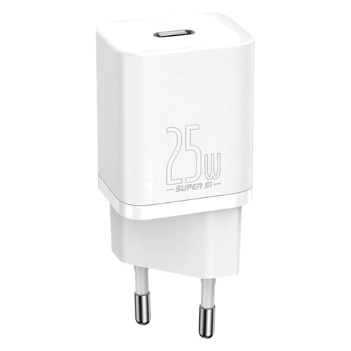 Зарядний пристрій Baseus USB-C Wall Charger Super Si 25W White with Cable USB-C to USB-C (TZCCSUP-L02): Особливості Power Delivery (PD), Быстрая зарядка, USB-C