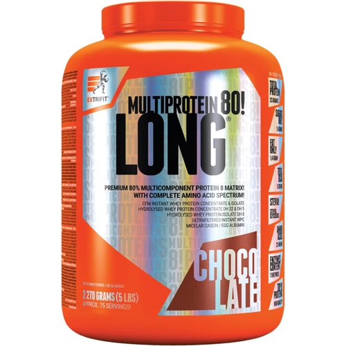 Протеин Extrifit Long 80 Multiprotein 2270 g /75 servings/ Chocolate