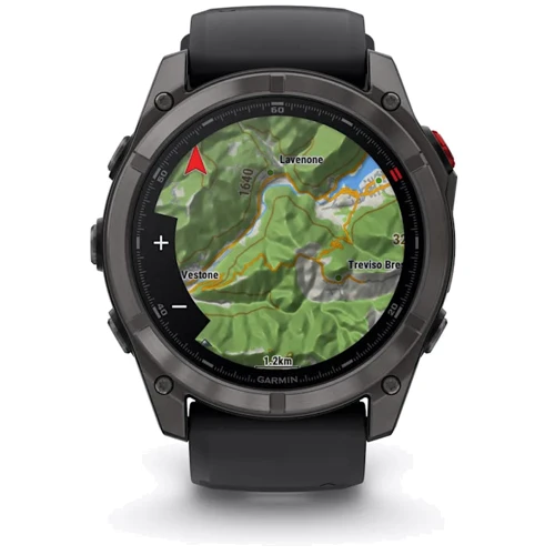 Смарт-часы Garmin Fenix 8 Pro AMOLED 51mm Sapphire Carbon Grey DLC Titanium with Black/Pebble Grey Silicone Band (010-03199-01)