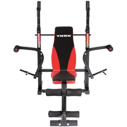 Скамья для жима и пресса Hop-Sport York Fitness ASPIRE 220 с стойкой для штанги и партой Скотта: Тип скамьи универсальная