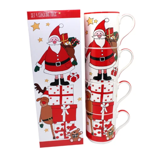 Набір кружок Santa Claus у подарунковій упаковці 350 мл 4 шт (880-9038)