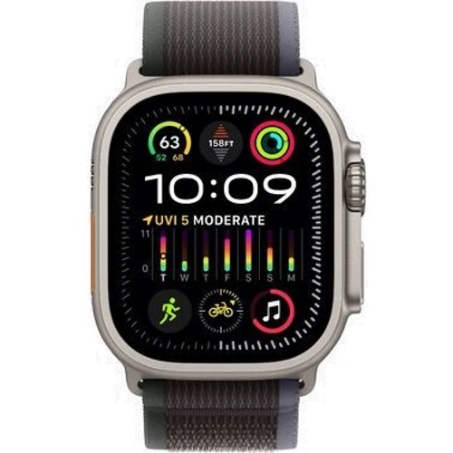 Apple Watch Ultra 2 GPS + Cellular 49mm Titanium Case with Blue/Black Trail Loop - M/L (MRF63) Approved Витринный образец: Причина уценки Активированы, витринный образец, хорошее состояние, комплектация полная: коробка, зарядка, часы