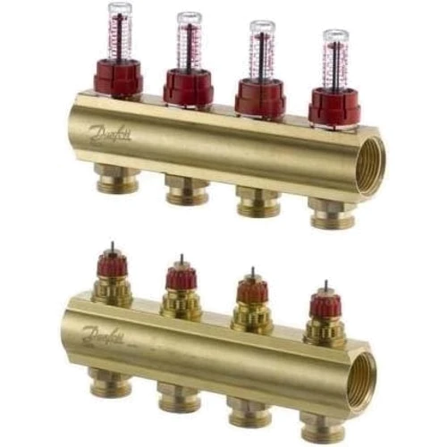 Колектор теплої підлоги Danfoss FHF-4F з ротаметрами (088U0524): Виробник Danfoss