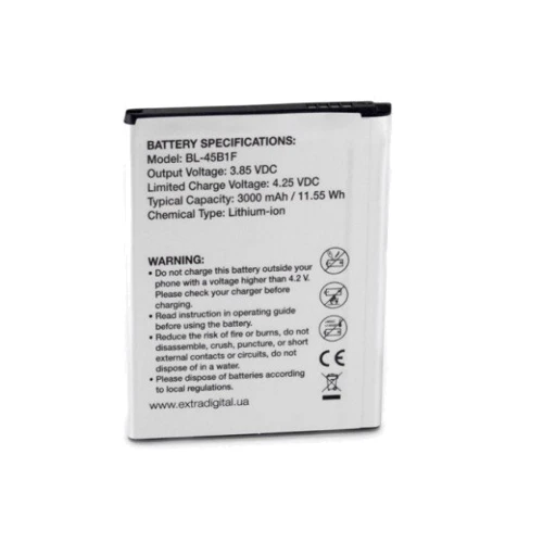 Аккумулятор ExtraDigital 3000mAh (BL-45b1F) for LG V10: Производитель ExtraDigital