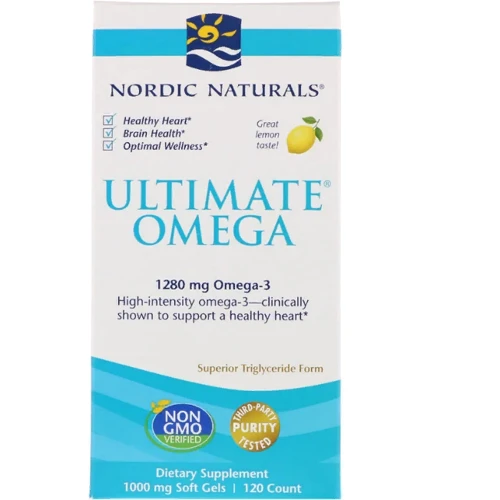 Nordic Naturals, Ultimate Omega, Lemon, 1,280 mg, 120 Soft Gels (NOR-02790): Форма выпуска Капсулы
