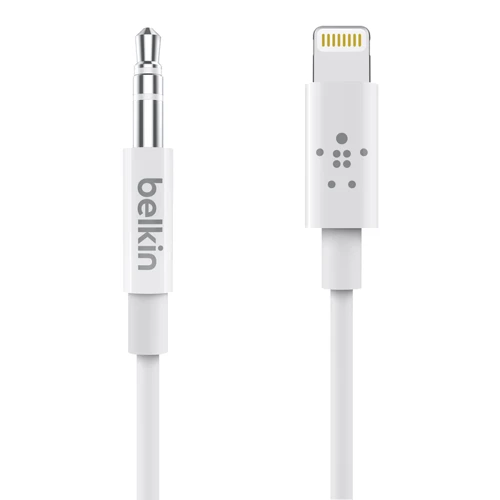 Кабель Belkin Audio Cable AUX 3.5mm Jack to Lightning 90cm White (AV10172BT06-WHT)