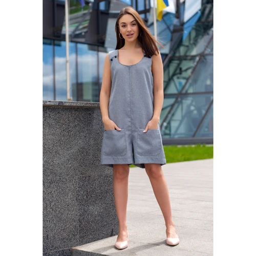 Комбинезон FLFashion Гавана ФКГ 3055 XXL-3XL серый