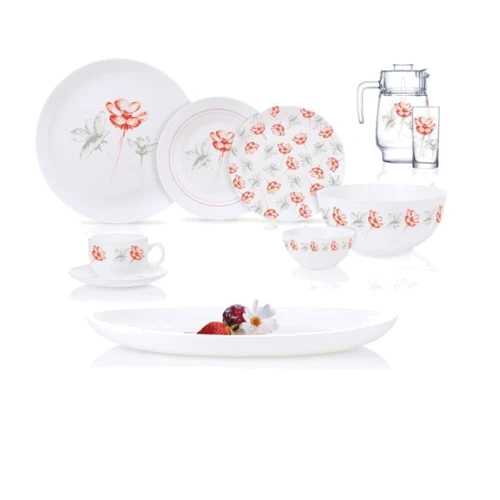 Столовый сервиз Luminarc Diwali Petalo Grey 46 пр. (Q7821)
