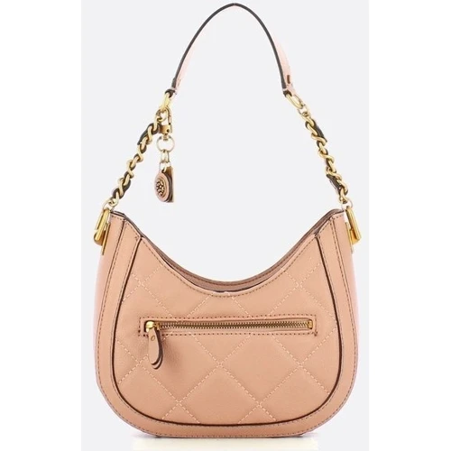 Женская сумка хобо GUESS ABEY SMALL HOBO бежево-розовая (HWQB8558010-RWO): Тип Сумки