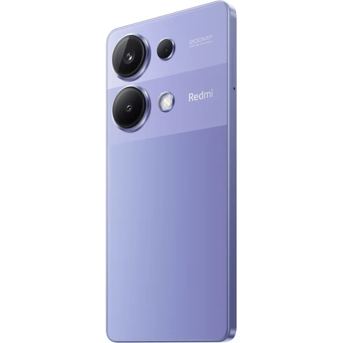 Смартфон Xiaomi Redmi Note 13 Pro 8/256GB Lavender Purple (Global): Камера Тройная 200 Мп (f/1.65) + 8 Мп (f/2.2) + 2 Мп (f/2.4) / LED вспышка / HDR / Панорама / Фронтальная камера 16 Мп (f/2.4)