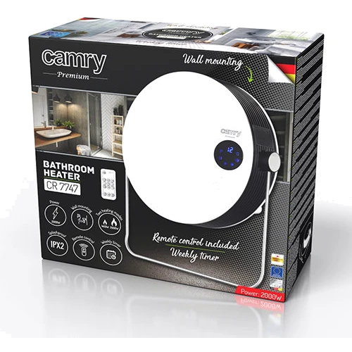 Обігрівач Camry CR 7747 Bathroom heater: Рівень шуму 47 дБ