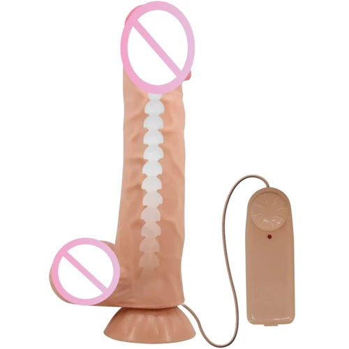 Вибратор с эффектом скользящей кожи LYBAILE Sliding Skin 9,4'' Flesh (BW-008104ZRG)