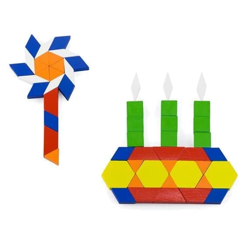 Деревянный игровой набор Viga Toys Цветная мозаика 250 эл (50065)