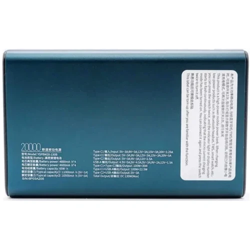 Внешний аккумулятор Movespeed Power Bank 20000mAh 130W Black (M20-130B)