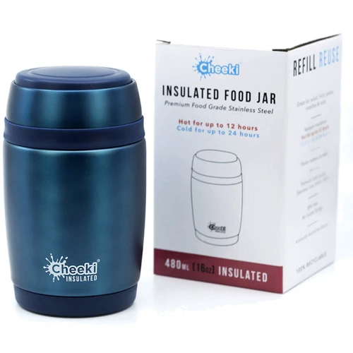 Термос для еды Cheeki Food Jar 480 мл Blue фото 3