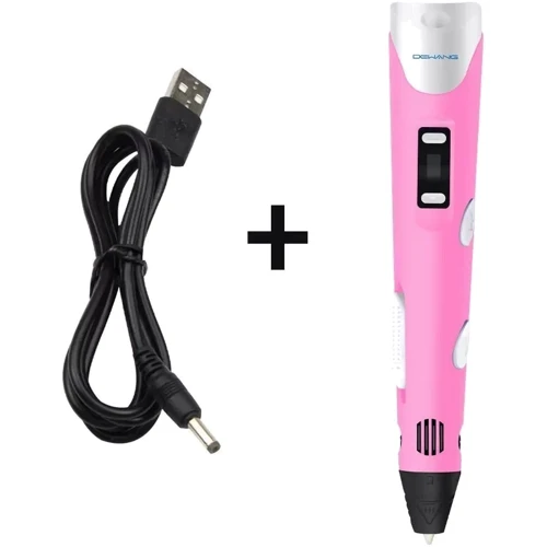 Ручка 3D Dewang D_V2_ pink, рожева, високотемпературна