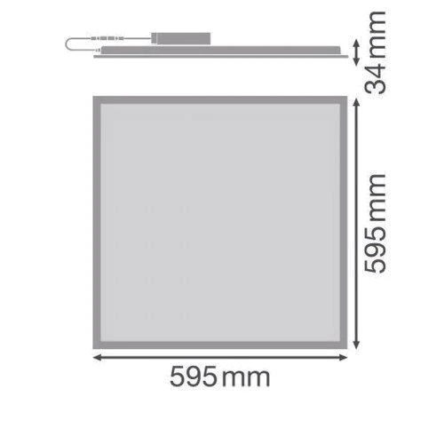 Панель світлодіодна LEDVANCE ECO PANEL 600x600 36W 4000K UGR19 біла фото 3