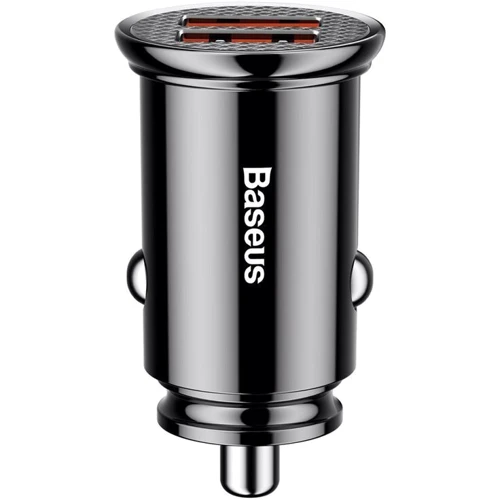 Зарядний пристрій Baseus USB Car Charger Circular Plastic 2хUSB 3.0 30W Black (CCALL-YD01): Тип автомобільне