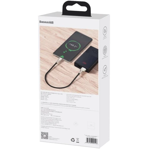Кабель Baseus USB Cable to USB-C Cafule Metal Data 66W 25cm Black (CAKF000001) фото 13