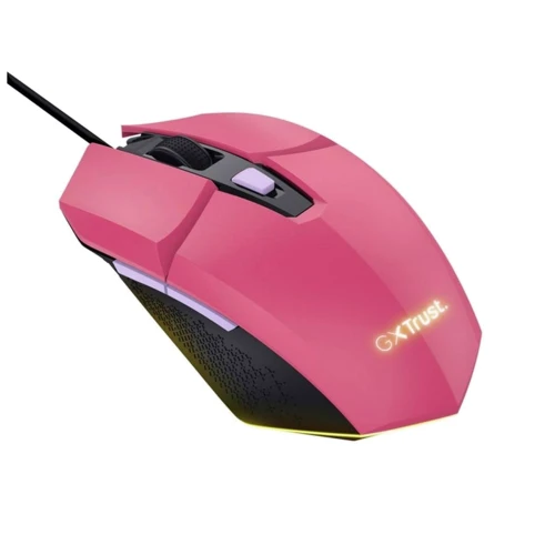 Мышь Trust GXT 109 Felox RGB Pink (25068): Эргономика симметричная для левшей
