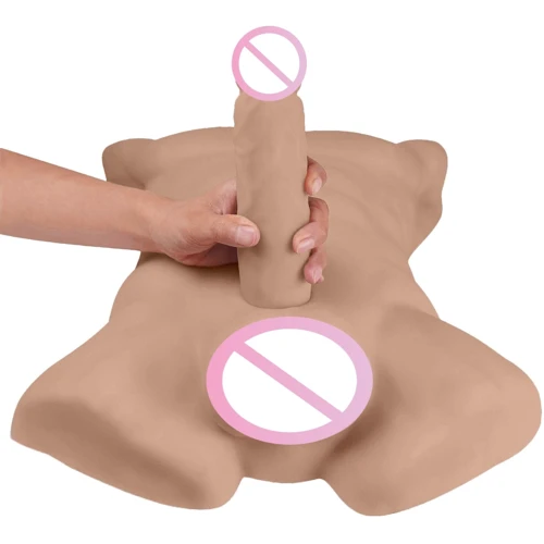 Торс с фаллоимитатором на присоске SilexD Apollo L Male Torso Caramel