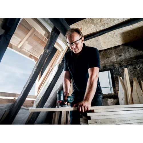 Электролобзик Metabo STE 100 Quick Set (601100900): Особенности Маятниковый ход, Подключение пылесоса, Регулировка оборотов