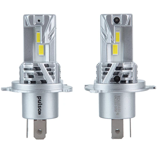 Светодиодная автолампа Pulso M6-H4/LED-chips 7535/9-18v/2x28w/6000Lm/6500K (M6-H4)