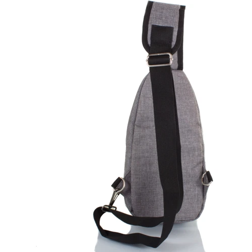 Мужская сумка-слинг DNK Leather серая (DNK-JOKER№2-BAG-7): Пол Мужской