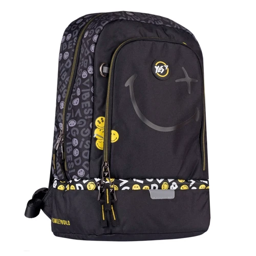 Рюкзак YES S-79 Smiley World.Black&Yellow, черный (552274)