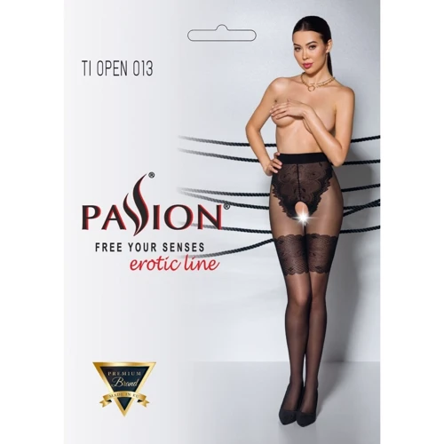Колготки с открытым доступом Passion TIOPEN 013 black 1/2 (20/40 den)
