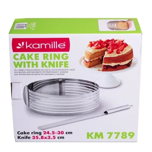 Форма Kamille для нарізки бісквіту 24.5-30 см (KM-7799): Матеріал нержавеющая сталь