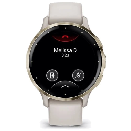 Смарт-часы Garmin Venu 3S Soft Gold Stainless Steel Bezel with Ivory Case and Silicone Band (010-02785-04): Дисплей 1.2" AMOLED (390x390)