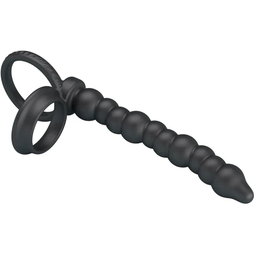 Кільце ерекційне з насадкою для анального сексу LYBAILE Pretty Love - Diilon Black (BI-210331)