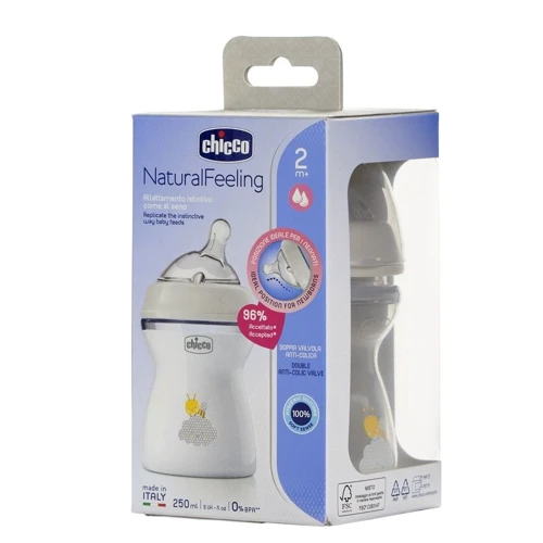 Пляшечка пластикова Chicco Natural Feeling NEW, 250 мл, 2м+ (81323.30) фото 6