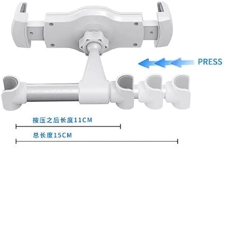 Тримач WIWU Car Holder CH017 iPad Car Holder Back Seat Travel White: Сумісність Для планшета, универсальный, Для смартфона, Apple