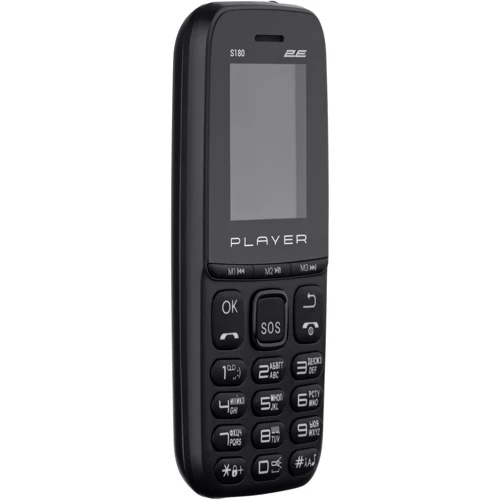 Мобільний телефон 2E S180 2021 DualSim Black (UA UCRF): Слот для карт пам'яті microSD 16 ГБ