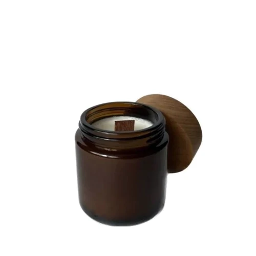 Свічка соєва в склянці Glowing fire, 8х6 см (коричнева склянка): Виробник Glowing fire