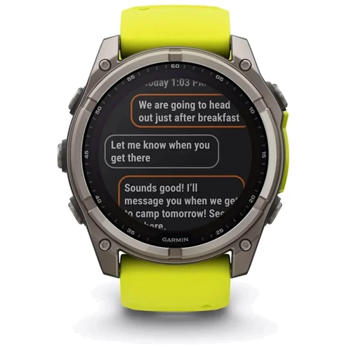 Смарт-часы Garmin Fenix 8 Solar 51mm Sapphire Titanium with Amp Yellow/Graphite Silicone Band (010-02907-21) фото 9