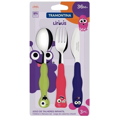 Набор столовых приборов Tramontina Baby Lirous 3 предмета (23797/910)