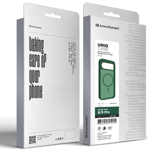 Чохол для телефона ArmorStandart Uniq Case Magsafe Dark Green для Google Pixel 9/9 Pro (ARM80913): Тип накладка на заднюю часть