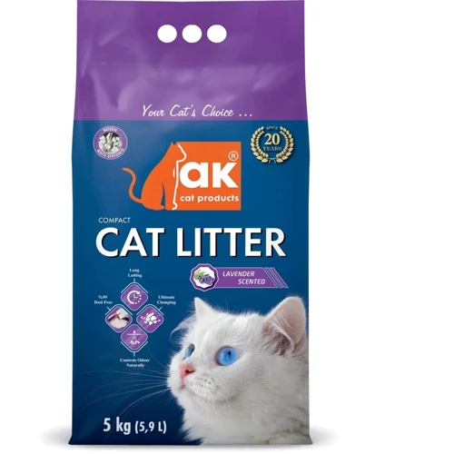 Наполнитель Akcat Compact cat litter бентонитовый запах лаванды 5кг 5.9л (AKMN011)