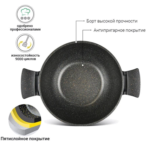 Кастрюля Fissman Grande 28x13.5 см 6.5 л (14320): Диаметр, см 28