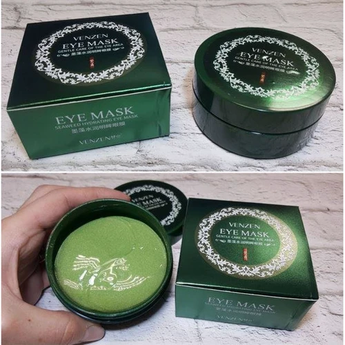 Venzen Seaweed Hydrating Eye Mask Гидрогелевые патчи с экстрактом водоросли фукус пузырчатый 60 шт.: Назначение От морщин, Тонизирование, От темных кругов, Увлажнение