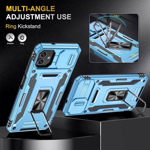 Чохол для телефона Mobile Case Camshield Army Ring Light Blue для Samsung A057 Galaxy A05s: Колір голубой