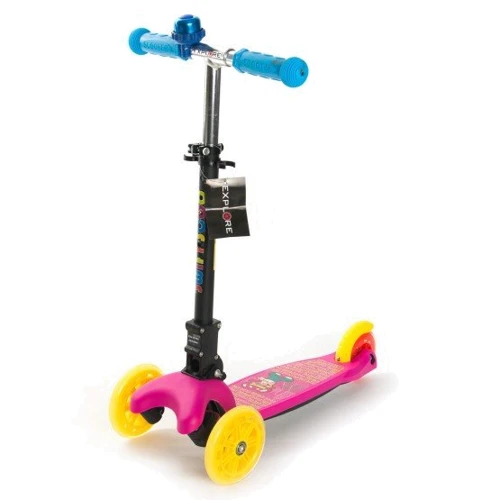 Самокат дитячий 3-х колісний Explore SWIFT SCOO junior+ wheels flach рожевий