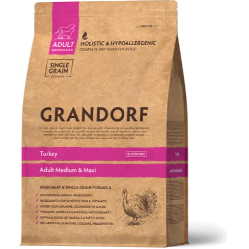 Сухой корм GD Dog Medium & Maxi Turkey для взрослых собак 10 кг (5407007851164)