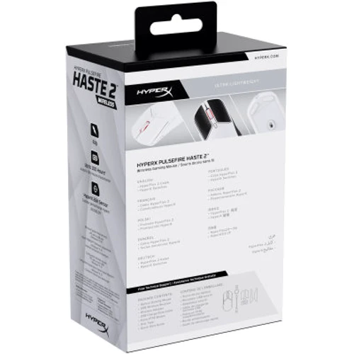 Мышь HyperX Pulsefire Haste 2 Wireless White (6N0A9AA) фото 10
