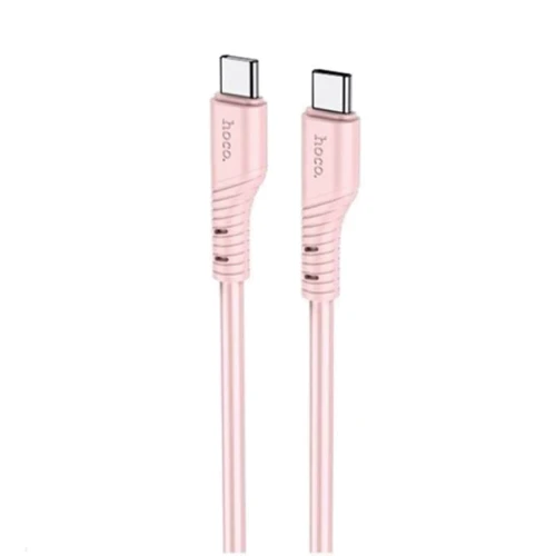 Кабель Hoco USB-C to USB-C X97 Crystal 3A 60W 1m Light Pink: Тип USB-C - USB-C