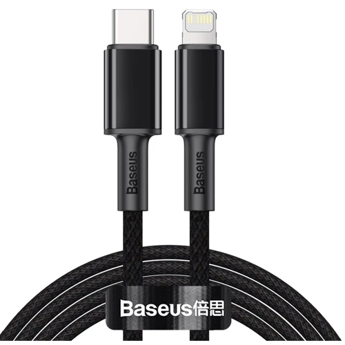 Кабель Baseus Cable USB-C to Lightning PD High Density Braided 20W 2m Black (CATLGD-A01)