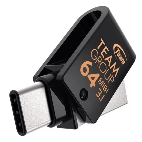 USB-флешка Team 64GB M181 USB 3.1/Type-C Black (TM181364GB01): Максимальная скорость чтения, МБ/с 90